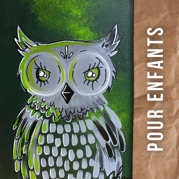 Paint night pour enfants - 10 Oct 2025 - Hibou