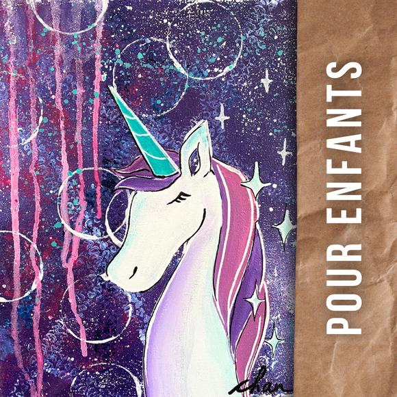 Paint night pour enfants - 26 Sept 2025 - Licorne