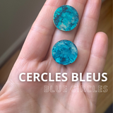 Boucles d'oreilles - Cercles BLEUS