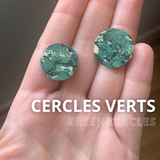 Boucles d'oreilles - Cercles VERTS