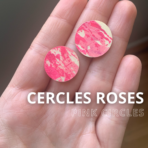 Boucles d'oreilles - Cercles ROSES