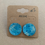 Boucles d'oreilles - Cercles BLEUS