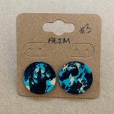 Boucles d'oreilles - Cercles BLEUS