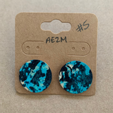 Boucles d'oreilles - Cercles BLEUS