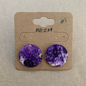 Boucles d'oreilles - Cercles MAUVES