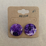 Boucles d'oreilles - Cercles MAUVES