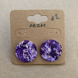 Boucles d'oreilles - Cercles MAUVES