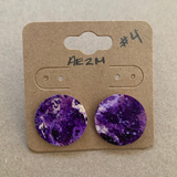 Boucles d'oreilles - Cercles MAUVES