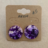 Boucles d'oreilles - Cercles MAUVES