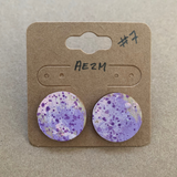 Boucles d'oreilles - Cercles MAUVES