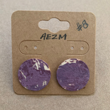 Boucles d'oreilles - Cercles MAUVES