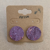 Boucles d'oreilles - Cercles MAUVES