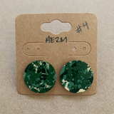 Boucles d'oreilles - Cercles VERTS