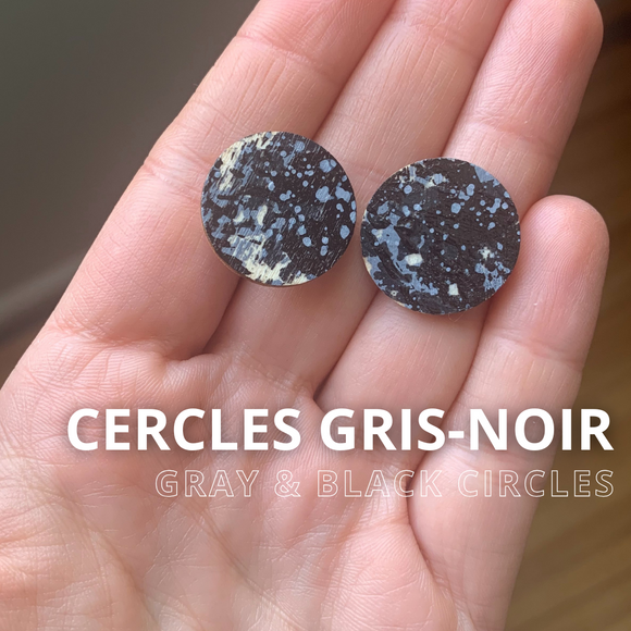 Boucles d'oreilles - Cercles GRIS