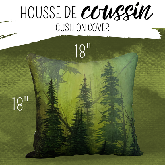 Housse de coussin 18'' x 18'' - Forêt verte