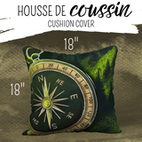 Housse de coussin 18'' x 18'' - Boussole