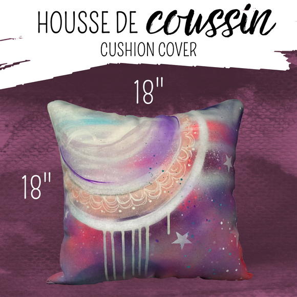 Housse de coussin 18'' x 18'' - ARC EN CIEL