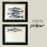 Aquarelle - Duo pêcheur